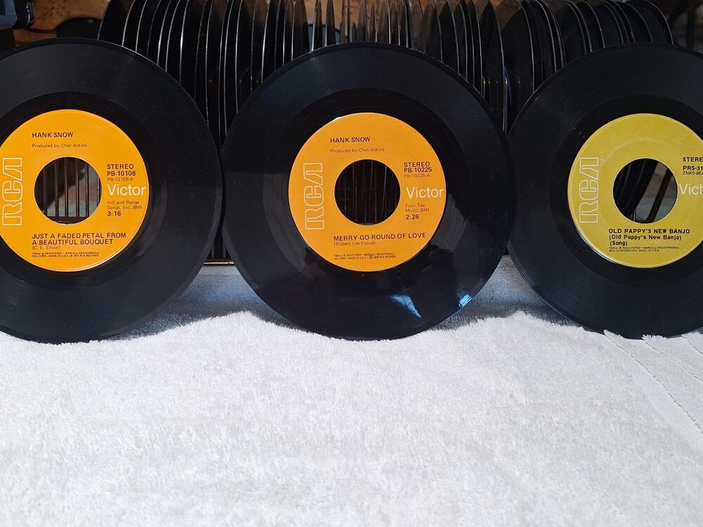 Hank Snow RCA Victor 45 RPM Record Lot of 3 PB-10108 PB-10225 PRS-311 Country